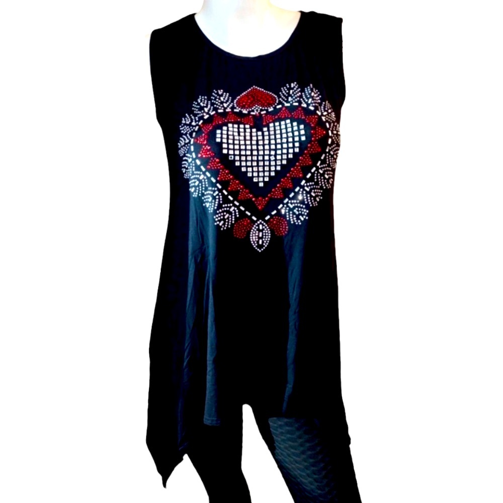 Bling Heart Dress/Chemise NIP